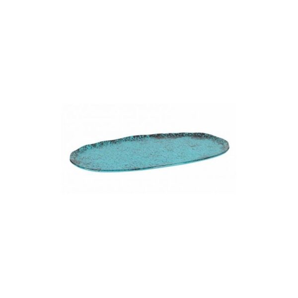 MURANO TURQUESA BANDEJA OVAL 40*20 CM