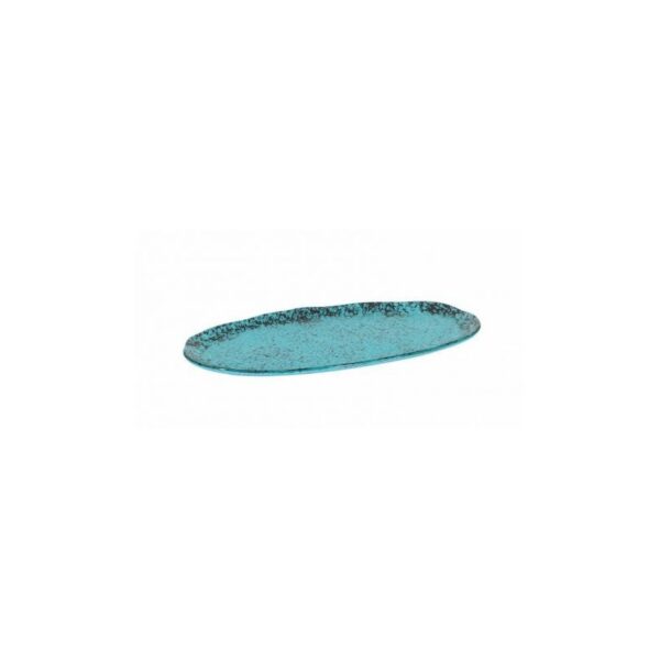 MURANO TURQUESA BANDEJA OVAL 32*16 CM