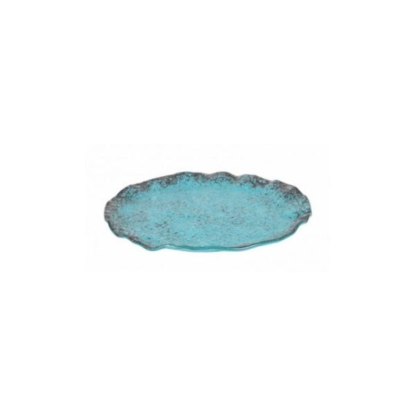 MURANO TURQUESA PLATO LLANO 28 CM