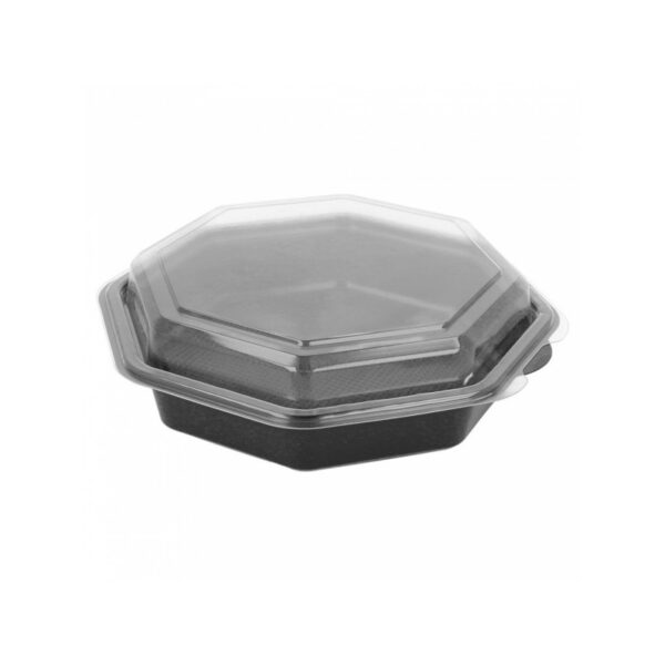 ENVASE OCTOGONAL PS. NEGRO 300  UNI