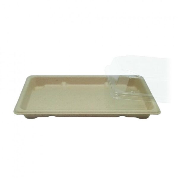 ENVASE SUSHI fibra de trigo 213*133*20 mm (800) uds