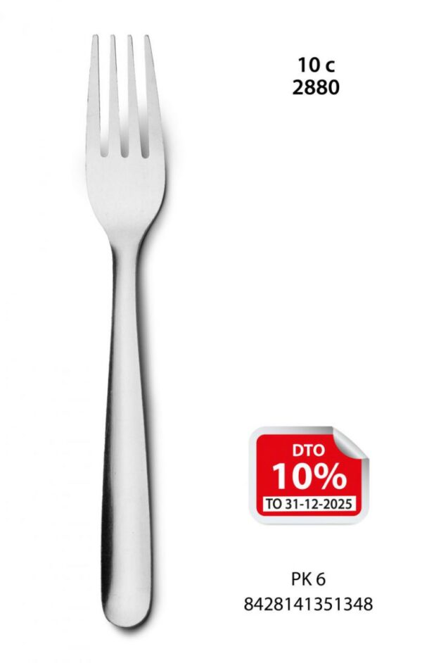 TENEDOR MESA DROP 18/10 GROSOR 4 mm LARGO 205 mm
